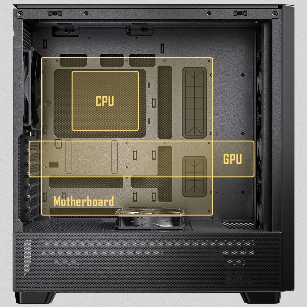 Antec Flux SE Silent PC Case, Sound-Dampening Foam Side